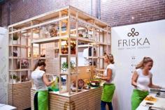 
                        
                            VanOmmeren Architects have designed Friska, one of 25 food kiosks in a food hall in Amsterdam.
                        
                    
