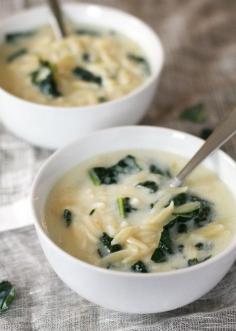 Avgolemono Soup with Chicken and Kale