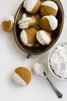 Pumpkin Cookies with Coconut Cream