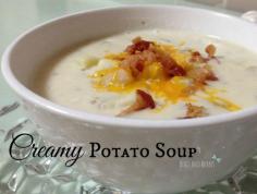 The easiest Creamy Potato Soup - You'll never guess the one main ingredient besides potatoes...