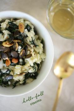 Tuscan Kale and Pumpkin Seed Risotto | Cupcakes & Cashmere