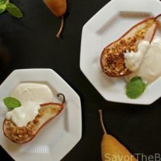 
                        
                            honey nut baked pears with ricotta yogurt cream
                        
                    