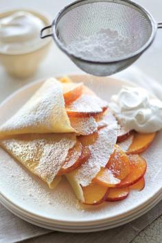 Peaches & Cream Crepes