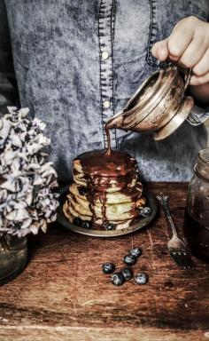
                        
                            blueberry lavender scotch pancakes with earl grey fudge sauce
                        
                    