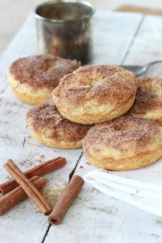 French Breakfast Donuts Recipe - baked, not fried and can be made in a  muffin pan.