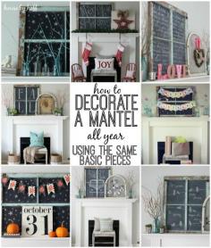 
                        
                            How to Decorate a Mantel All Year Using the Same Basic Pieces - House by Hoff
                        
                    