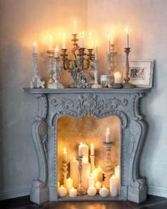 
                        
                            fireplace ~ I think I might be able to make a fake one! pretty for the bedroom.
                        
                    
