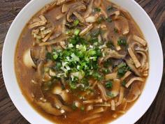 sour and  hot mushroom soup