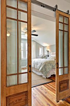 
                    
                        Sliding Barn-Style Wood & Glass Doors
                    
                