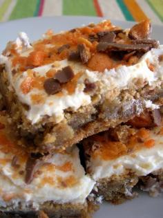 
                        
                            Butterfinger Blondies ~ These bars were simple enough to make and had a great rich indulgent flavor..
                        
                    
