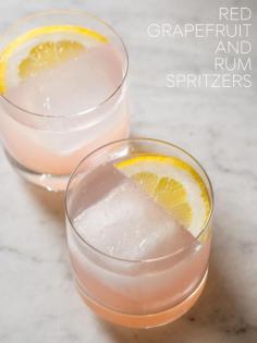 
                    
                        red grapefruit and rum spritzers
                    
                