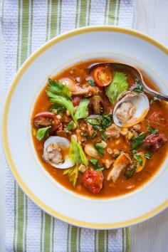 Manhattan Clam Chowder Recipe from Eat the Love.