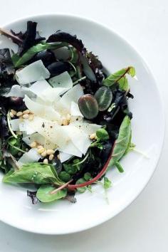 
                    
                        Pecorino, Black Grapes, and Mixed Greens Salad
                    
                