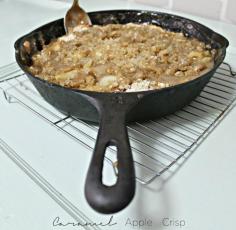 
                    
                        I love this apple crisp. Not only because it has the word “caramel” in it, but because it’s super easy to make.
                    
                