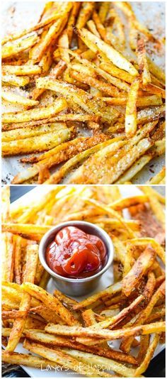 
                    
                        Extra-crispy French fries baked not fried – so you can feel good about eating them!
                    
                