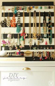 DIY Jewelry Organizer www.charmingincha...