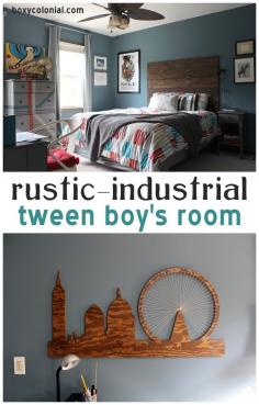 
                        
                            Rustic Industrial Tween Boy's Bedroom Tour: lots of budget and DIY ideas!
                        
                    