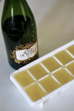 Champagne Ice Cubes for Orange Juice