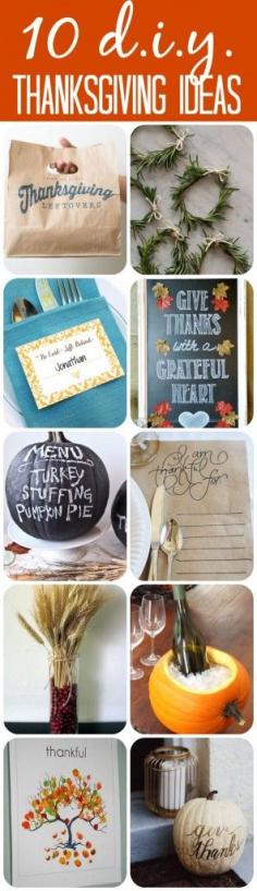 Must pin!  10 Inspiring DIY Thanksgiving Crafts!  #thanksgivingcrafts #thanksgivingdecorations