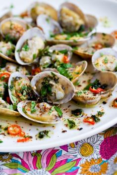 Clams in Chili-Cilantro Oil