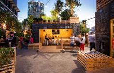 
                    
                        urban coffee farm pop up cafe during melbourne's food + wine festival - check out the long bar
                    
                