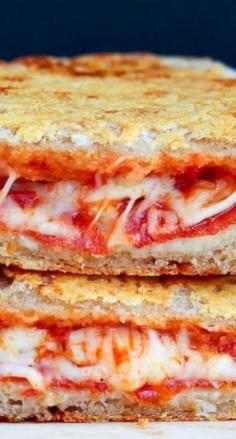 
                    
                        Grilled cheese was meant for the grill and this Parmesan Crusted Pepperoni Pizza Grilled Cheese should be proof of that.
                    
                