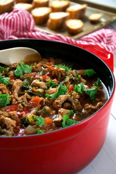 
                    
                        A quick and hearty sweet Italian sausage soup filled with veggies and kale! And no Italian meal is complete with garlic toast! A quick 4 ingredient, garlic toast is perfect to dip into your soup!
                    
                