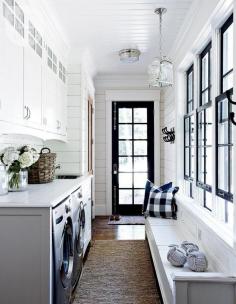 
                    
                        Black & White Planked Wall Laundry Room
                    
                