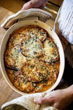 
                    
                        Eggplant Gratin with Herbs and Creme Fraiche
                    
                
