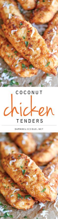 
                    
                        Coconut Chicken Tenders - Crisp, crunchy chicken tenders that are sure to be a hit for everyone in the family! So quick, simple and easy too!
                    
                