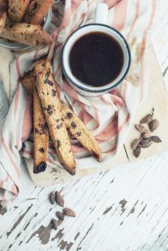 
                    
                        Dark Chocolate + Sour Cherry + Black Cardamom Biscotti
                    
                