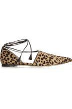 
                        
                            Leopard-print calf hair point-toe flats
                        
                    