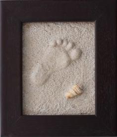how to make foot prints in the sand and keep it. this is too awesome!!