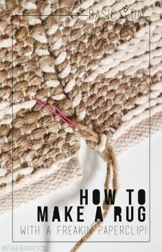 
                    
                        How to make a rug.
                    
                