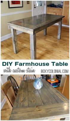 
                        
                            DIY Farmhouse Table with  Custom Stain
                        
                    