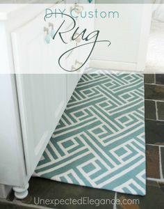 How to Create a Custom Rug to Fit your Space for less than $5.  EASY DIY project!!