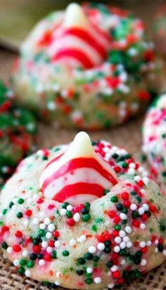 Candy Cane Kiss Cookies... the most festive little cookie around.