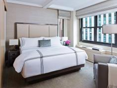 
                    
                        The Quin Hotel New York // White hotel bed linens.
                    
                