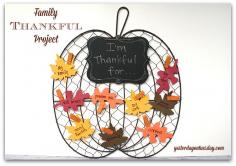 Fun Family Thankful Project for Thanksgiving