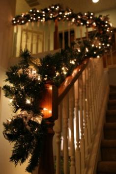 christmas stair decorations pictures