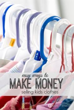 
                    
                        Did you know that you can make money selling kids clothes both online and locally? Not only is this a great way to earn some extra money, but it is a nice way to de-clutter your child's closet or dresser. Plus, kids grow out of clothing extremely quick so by selling the clothes that no longer fit them you can use that money to put towards new clothing.
                    
                