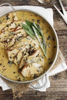 
                    
                        Pork Loin with Wine and Herb Gravy | Seasons and Suppers
                    
                