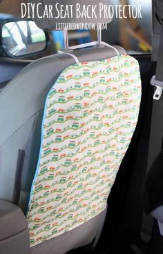 
                    
                        DIY Car Seat Back Protector - keep the backs of your seats clean and free of little footprints! | littleredwindow.com
                    
                