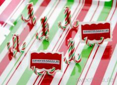 
                    
                        DIY Christmas Place Card, Buffet Card Holders- SWEET HAUTE tutorial. Can be used at your next brunch or cookie exchange party!!
                    
                