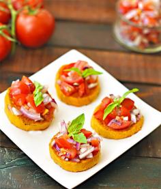 
                    
                        Sweet Potato Bruschetta is a Yummy Snack to Calm Your Cravings #food trendhunter.com
                    
                