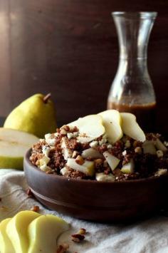 
                    
                        Pear and Gorgonzola Quinoa Salad. Super easy and healthy! | www.chocolatewith... | #quinoa
                    
                