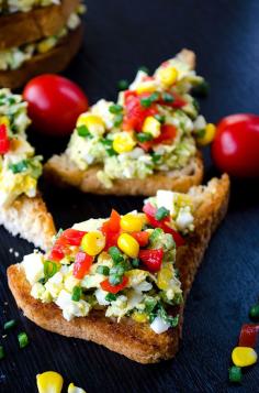 
                    
                        Avocado egg salad is a wonderful healthy salad that you can serve as bruschettas or sandwiches. It's ready in no time and disappears in a minute.| giverecipe.com |  #eggsalad #avocadorecipes #healthysalad #bruschetta #eggandavocado
                    
                