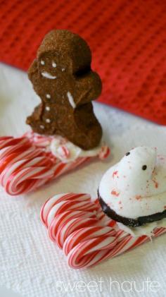 
                    
                        *SWEET HAUTE*: Candy Cane Sled Dessert with Peeps cute ideas for Christmas craft project idea for kids, gift for neighbor, office party exchange, secret santa, or teachers...home decor, budget friendly, inexpensive, easy, fast, quick, fun! by SWEET HAUTE pin now.....read later!
                    
                