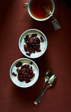 
                    
                        SPICED CANDIED PECANS & POMEGRANATE YOGURT CUPS
                    
                