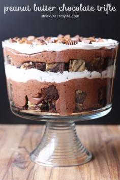 
                    
                        Peanut butter chocolate trifle - if you love peanut butter AND chocolate trifle, you must make this ASAP.
                    
                